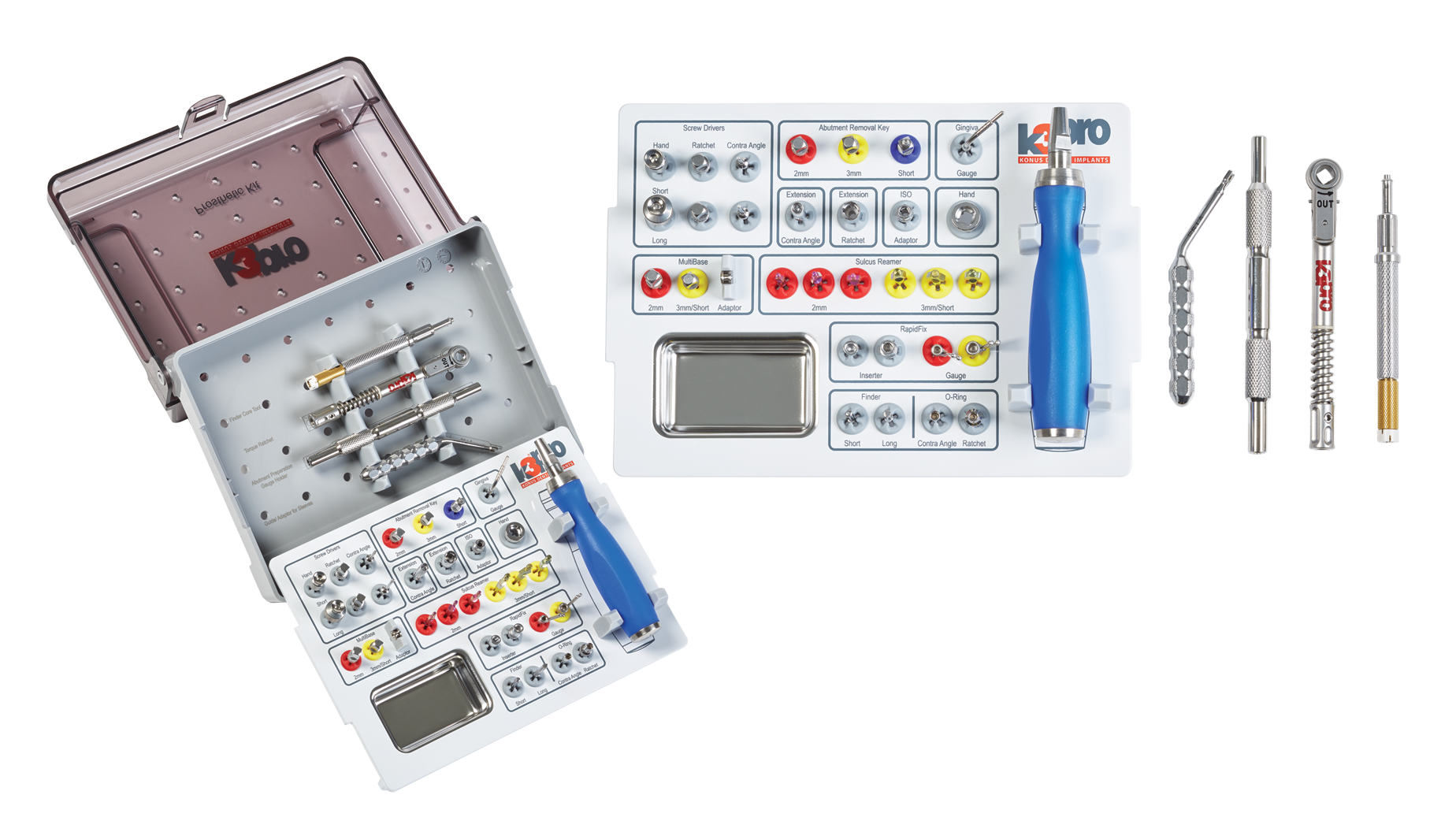 K3 Pro Lab Prosthetic Instrumentation TraysArgon K3Pro Conical Implants